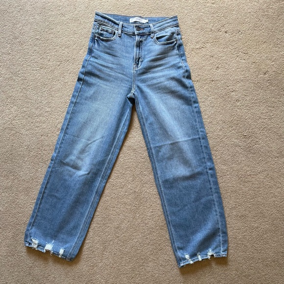 Hidden jeans, high waisted, wide leg, slight distressed look, size 26 - Picture 1 of 7